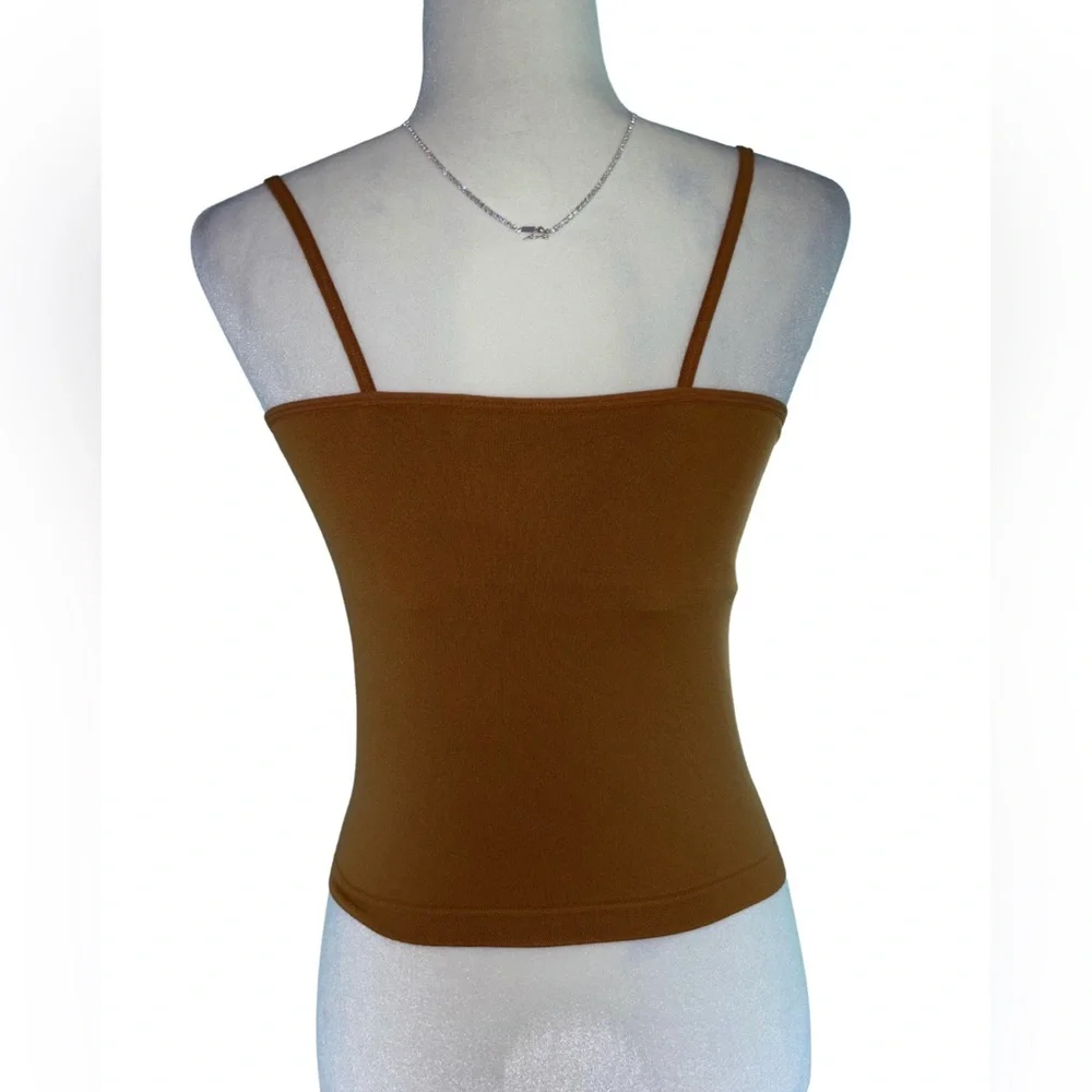 a new day Brass Trumpet Brown Seamless Cami Discontinued from Target NWT Size S - Picture 3 of 5